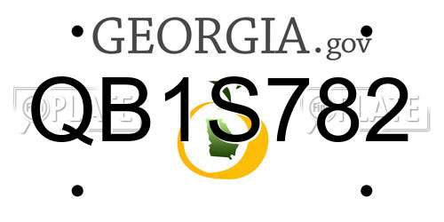 QB1S782 Georgia License Plate