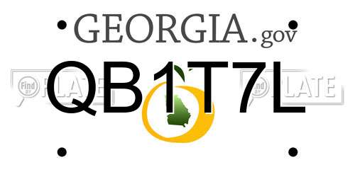 QB1T7L Georgia License Plate