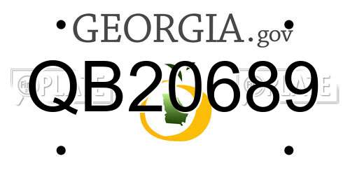 QB20689 Georgia License Plate