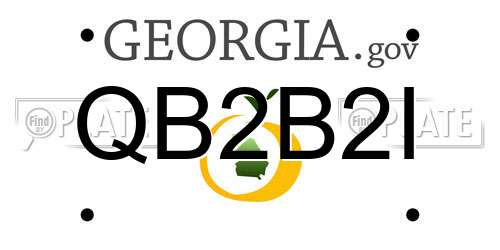 QB2B2I Georgia License Plate