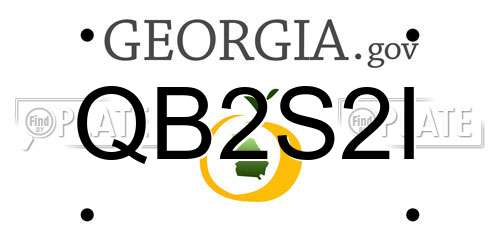 QB2S2I Georgia License Plate