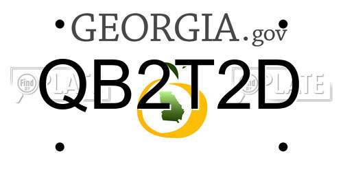QB2T2D Georgia License Plate
