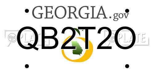QB2T2O Georgia License Plate