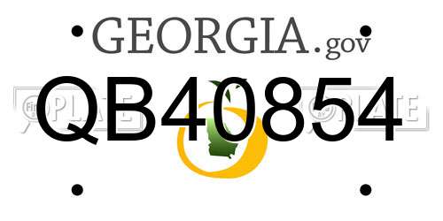 QB40854 Georgia License Plate