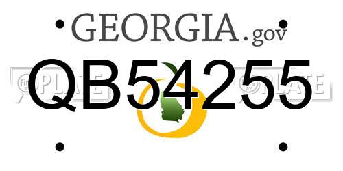 QB54255 Georgia License Plate