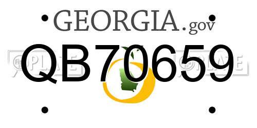 QB70659 Georgia License Plate