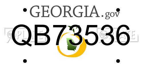 QB73536 Georgia License Plate