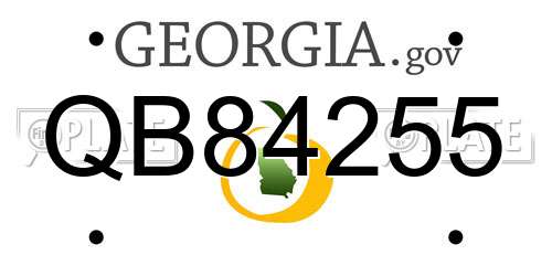 QB84255 Georgia License Plate