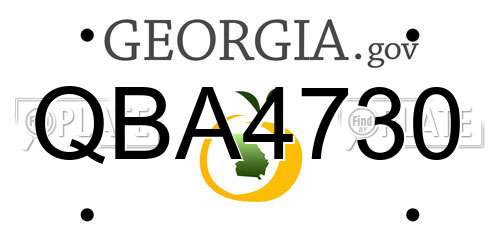 QBA4730 Georgia License Plate