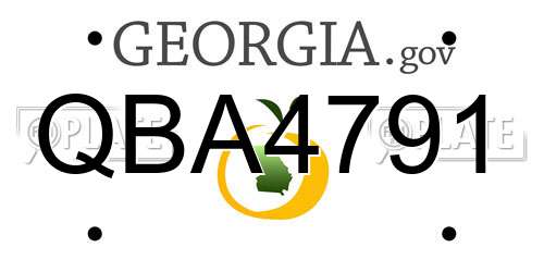QBA4791 Georgia License Plate