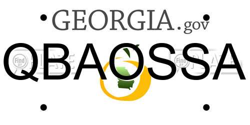 QBAOSSA Georgia License Plate