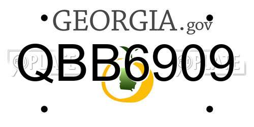 QBB6909 Georgia License Plate