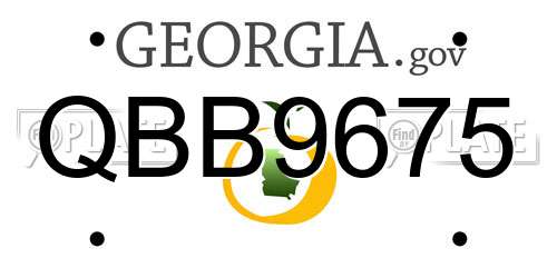 QBB9675 Georgia License Plate