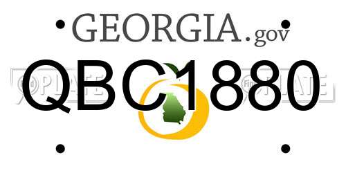 QBC1880 Georgia License Plate
