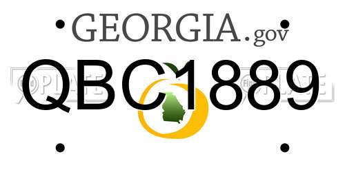 QBC1889 Georgia License Plate