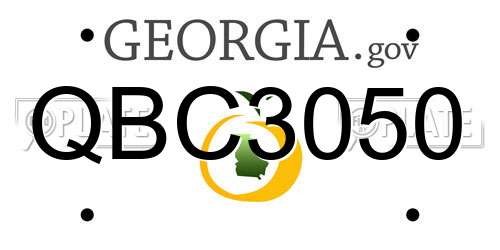 QBC3050 Georgia License Plate