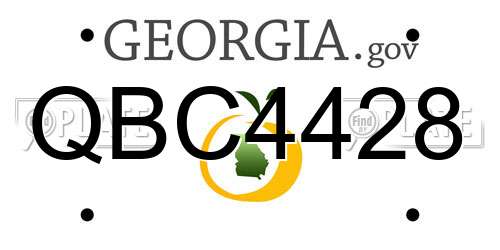 QBC4428 Georgia License Plate