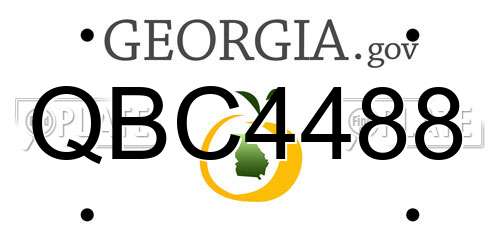 QBC4488 Georgia License Plate