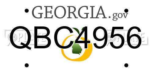 QBC4956 Georgia License Plate