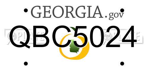QBC5024 Georgia License Plate