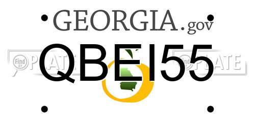 QBEI55 Georgia License Plate
