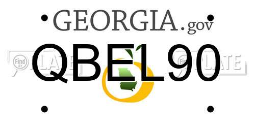 QBEL90 Georgia License Plate