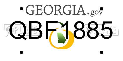 QBF1885 Georgia License Plate