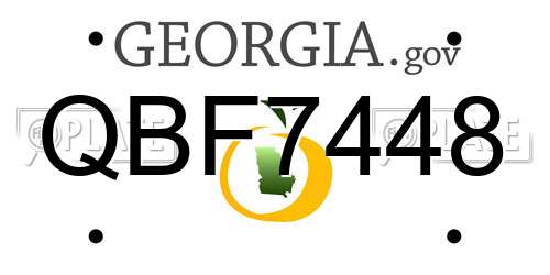 QBF7448 Georgia License Plate