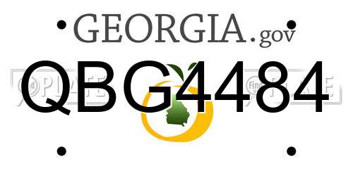 QBG4484 Georgia License Plate