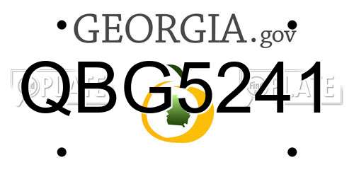 QBG5241 Georgia License Plate