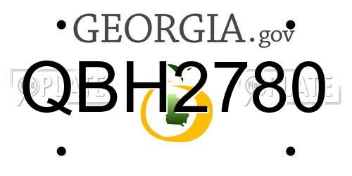 QBH2780 Georgia License Plate