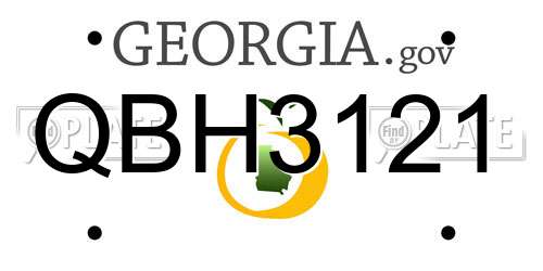 QBH3121 Georgia License Plate