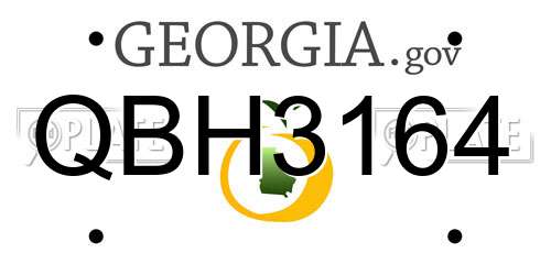 QBH3164 Georgia License Plate