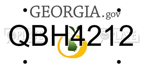 QBH4212 Georgia License Plate