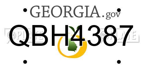 QBH4387 Georgia License Plate