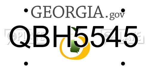 QBH5545 Georgia License Plate