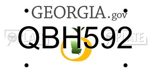 QBH592 Georgia License Plate