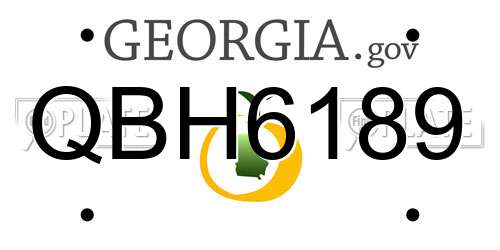 QBH6189 Georgia License Plate