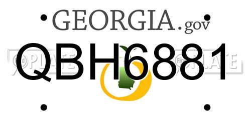 QBH6881 Georgia License Plate