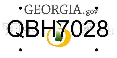 QBH7028 Georgia License Plate