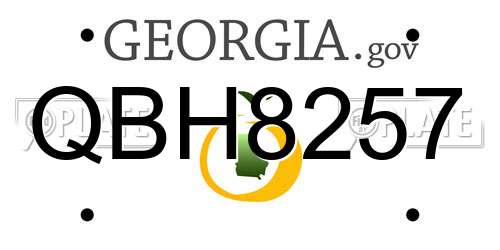 QBH8257 Georgia License Plate