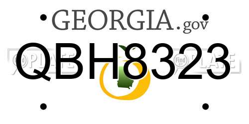 QBH8323 Georgia License Plate