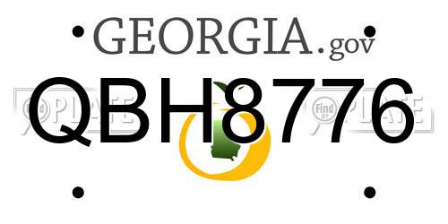 QBH8776 Georgia License Plate