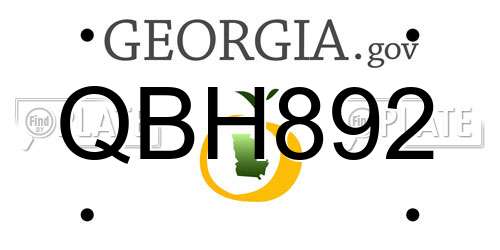 QBH892 Georgia License Plate
