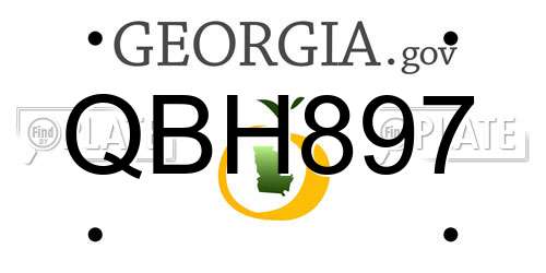 QBH897 Georgia License Plate