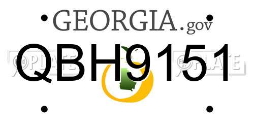 QBH9151 Georgia License Plate