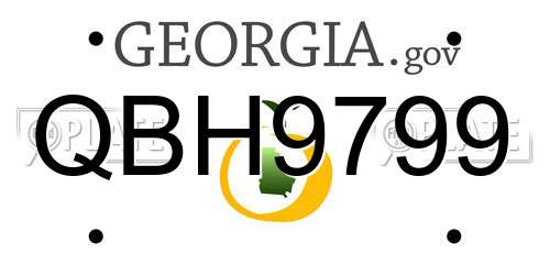 QBH9799 Georgia License Plate
