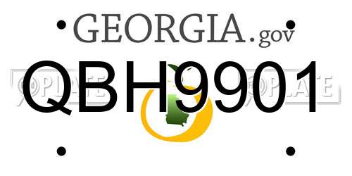 QBH9901 Georgia License Plate
