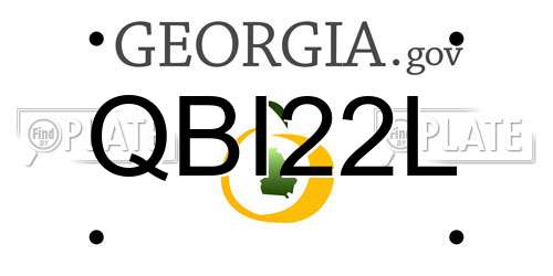 QBI22L Georgia License Plate