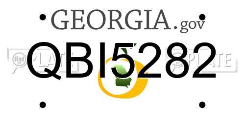 QBI5282 Georgia License Plate